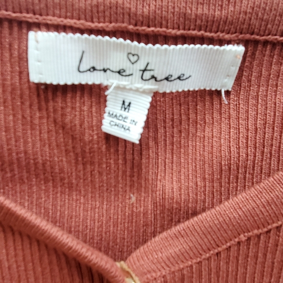 Love tree - Burnt Orange Button-down Bodysuit - Picture 5 of 5